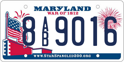 MD license plate 8AB9016