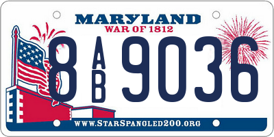 MD license plate 8AB9036