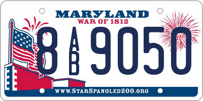 MD license plate 8AB9050