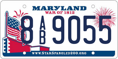 MD license plate 8AB9055