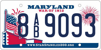 MD license plate 8AB9093