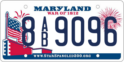 MD license plate 8AB9096
