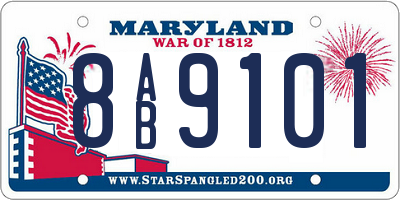 MD license plate 8AB9101