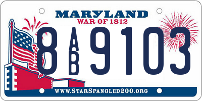 MD license plate 8AB9103
