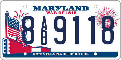 MD license plate 8AB9118