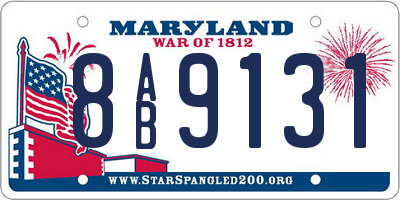 MD license plate 8AB9131
