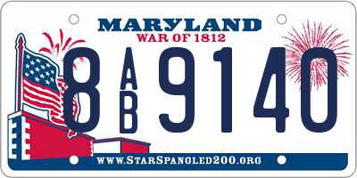 MD license plate 8AB9140