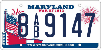 MD license plate 8AB9147