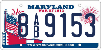 MD license plate 8AB9153