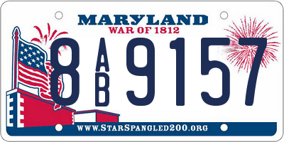 MD license plate 8AB9157