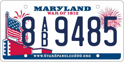 MD license plate 8AB9485