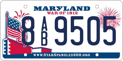 MD license plate 8AB9505