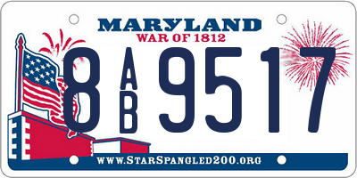 MD license plate 8AB9517
