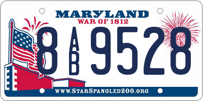 MD license plate 8AB9528