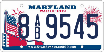 MD license plate 8AB9545