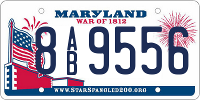 MD license plate 8AB9556
