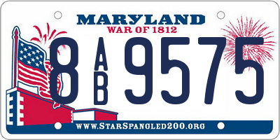 MD license plate 8AB9575