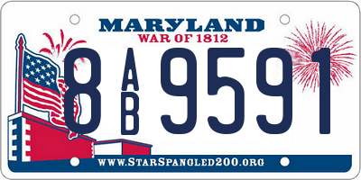 MD license plate 8AB9591