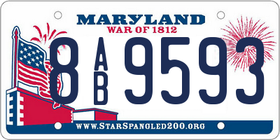 MD license plate 8AB9593