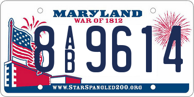 MD license plate 8AB9614