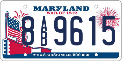 MD license plate 8AB9615