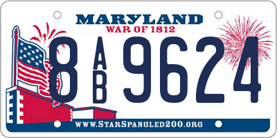 MD license plate 8AB9624
