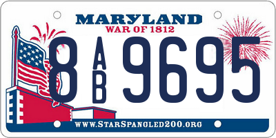 MD license plate 8AB9695