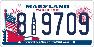 MD license plate 8AB9709
