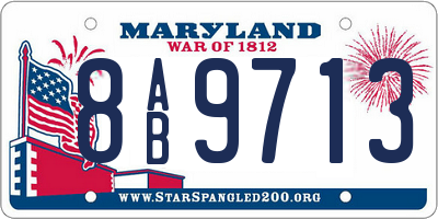MD license plate 8AB9713