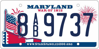 MD license plate 8AB9737