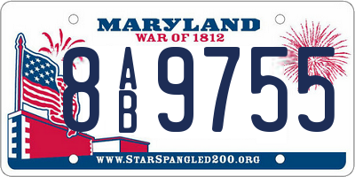 MD license plate 8AB9755