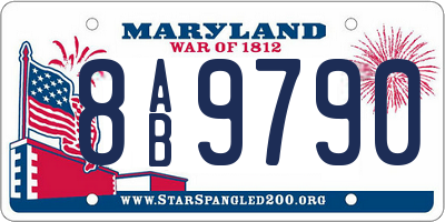 MD license plate 8AB9790