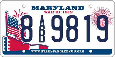 MD license plate 8AB9819