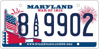 MD license plate 8AB9902
