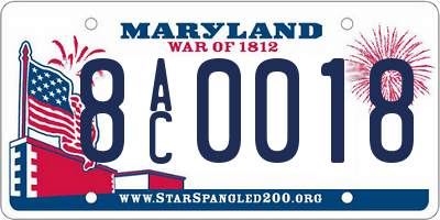 MD license plate 8AC0018