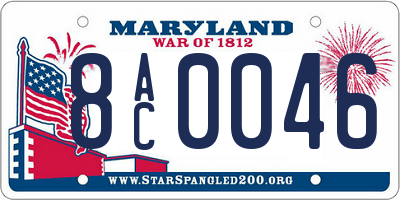 MD license plate 8AC0046
