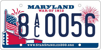 MD license plate 8AC0056