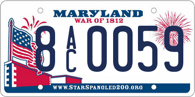 MD license plate 8AC0059