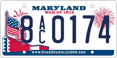 MD license plate 8AC0174