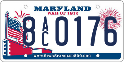 MD license plate 8AC0176