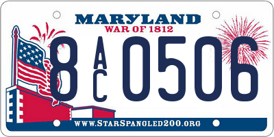 MD license plate 8AC0506