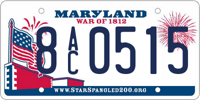 MD license plate 8AC0515