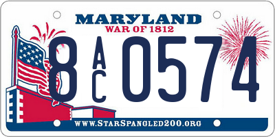 MD license plate 8AC0574