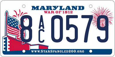 MD license plate 8AC0579