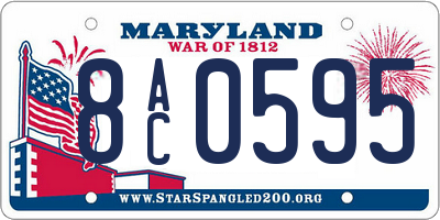 MD license plate 8AC0595