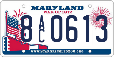 MD license plate 8AC0613