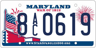 MD license plate 8AC0619