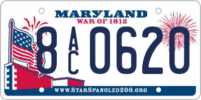 MD license plate 8AC0620