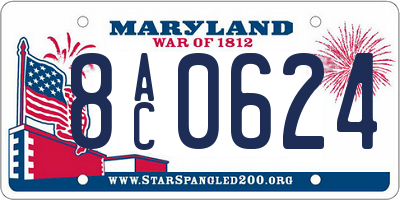 MD license plate 8AC0624
