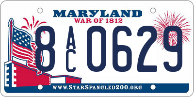 MD license plate 8AC0629